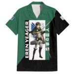 Chemise hawaïenne Eren Jäger L’Attaque des Titans manga – Maison Otaku