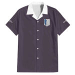 Chemise hawaïenne Histoire d’Eren Jäger L’Attaque des Titans – Maison Otaku