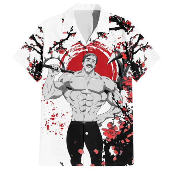 Chemise hawaïenne Escanor Seven Deadly Sins style japonais - Maison Otaku