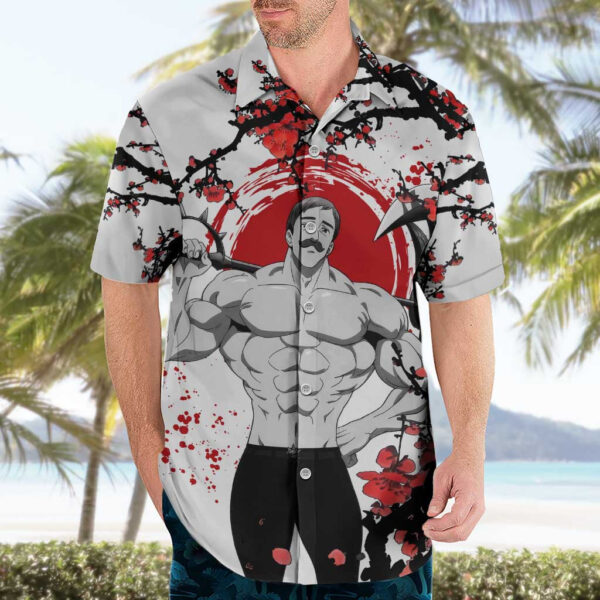 Chemise hawaïenne Escanor Seven Deadly Sins style japonais - Maison Otaku – Image 3