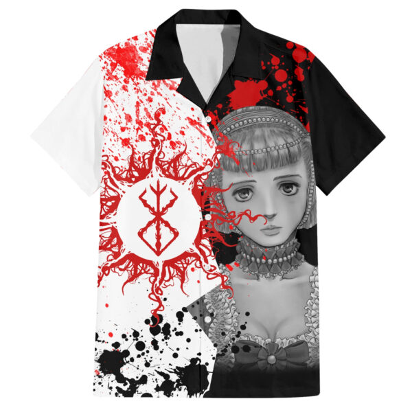 Chemise hawaïenne Farnese de Vandimion Berserk style sanglant - Maison Otaku