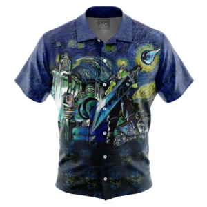 Chemise hawaïenne Nuit étoilée Midgar Final Fantasy 7 - Maison Otaku