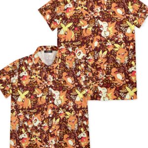 Chemise hawaïenne Type Feu style Aloha - Maison Otaku