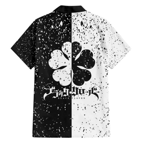 Chemise hawaïenne Trèfle à cinq feuilles Black Clover style grunge - Maison Otaku – Image 2
