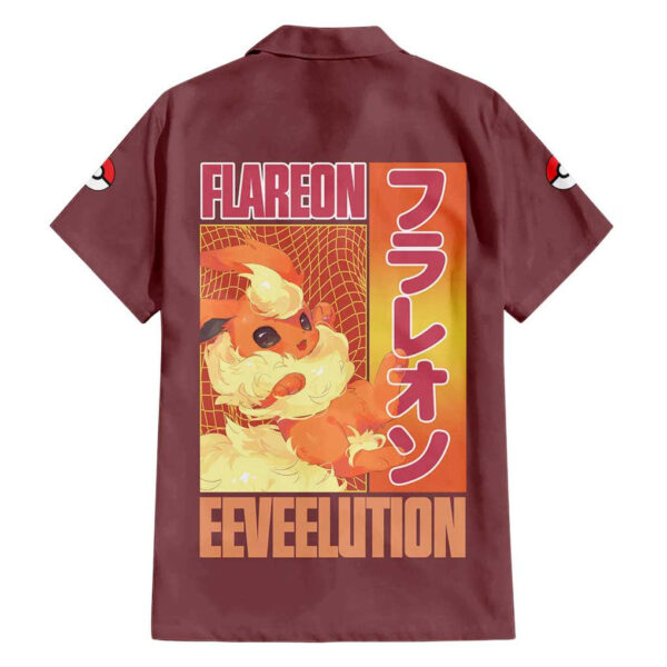 Chemise hawaïenne Pyroli (Flareon) Pokémon - Maison Otaku – Image 2