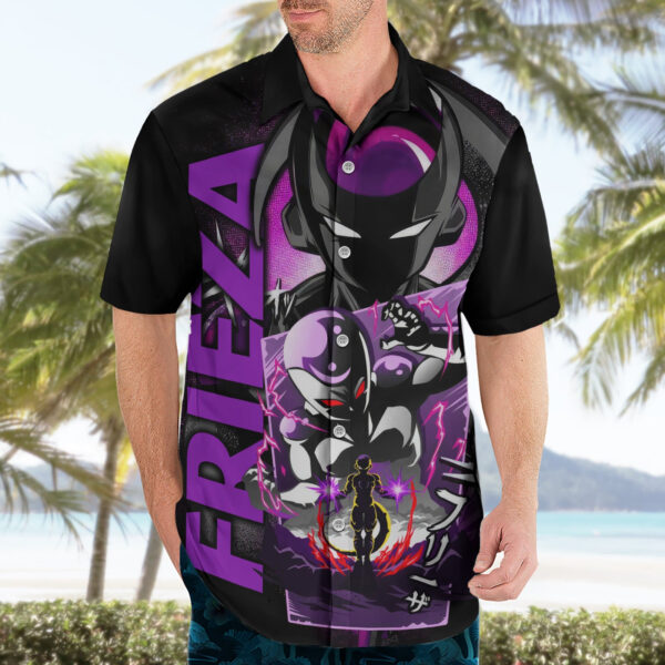 Chemise hawaïenne Freezer Dragon Ball style texte manga - Maison Otaku – Image 3