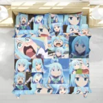 Housse De Couette Aqua Visage Drôle Konosuba Parure de lit Ensemble De Literie