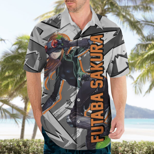 Chemise hawaïenne Futaba Sakura Persona style cyber manga - Maison Otaku – Image 3