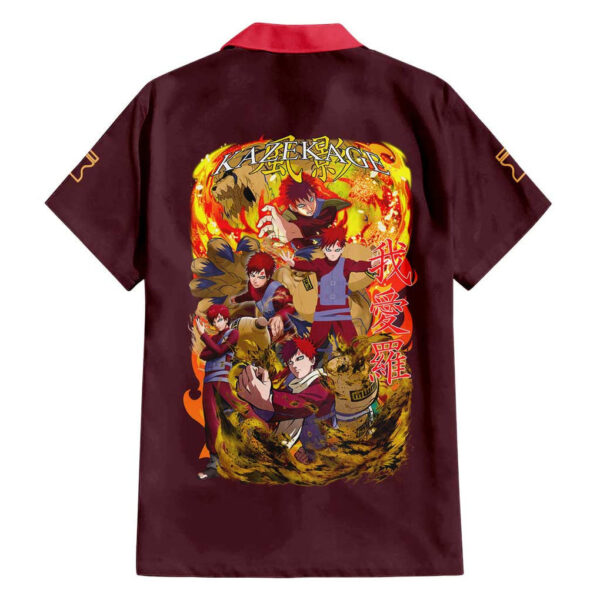 Chemise hawaïenne Gaara V2 Naruto style japonais - Maison Otaku – Image 2