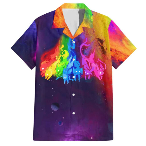 Chemise hawaïenne Galaxy Évolitions Pokémon - Maison Otaku