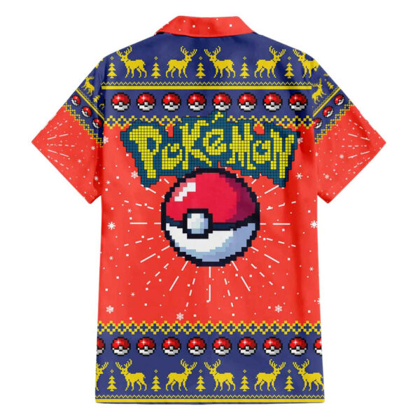 Chemise hawaïenne Carchacrok Pokémon motif Noël pixel - Maison Otaku – Image 2