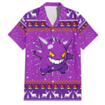 Chemise hawaïenne Ectoplasma Pokémon motif Noël pixel – Maison Otaku