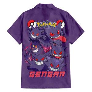 Chemise hawaïenne Ectoplasma Pokémon V4 - Maison Otaku