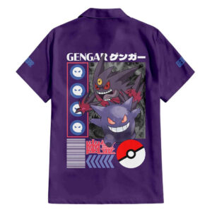 Chemise hawaïenne Ectoplasma Pokémon V5 - Maison Otaku