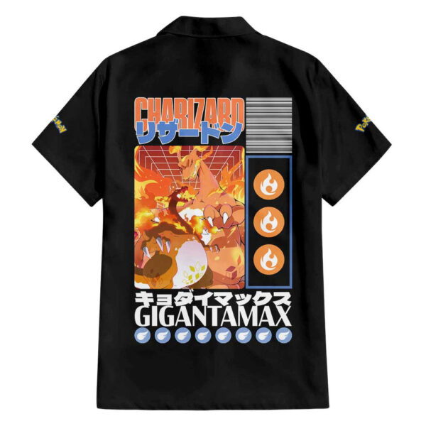 Chemise hawaïenne Dracaufeu Gigamax Pokémon style japonais - Maison Otaku – Image 2