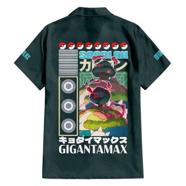 Chemise hawaïenne Ronflex Gigamax Pokémon style japonais - Maison Otaku – Image 2