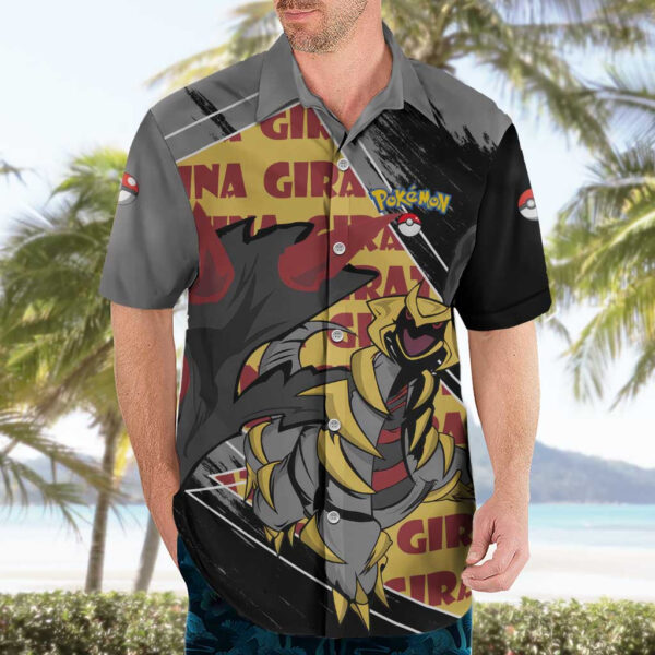 Chemise hawaïenne Giratina Pokémon style grunge - Maison Otaku – Image 3