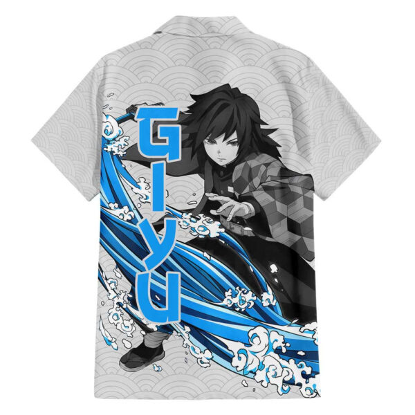 Chemise hawaïenne Giyu Demon Slayer style japonais - Maison Otaku – Image 2