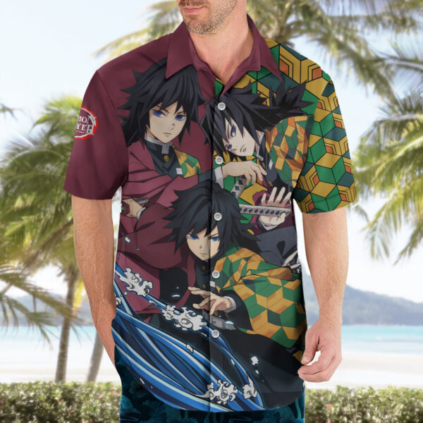 Chemise hawaïenne Giyu Demon Slayer - Maison Otaku – Image 3