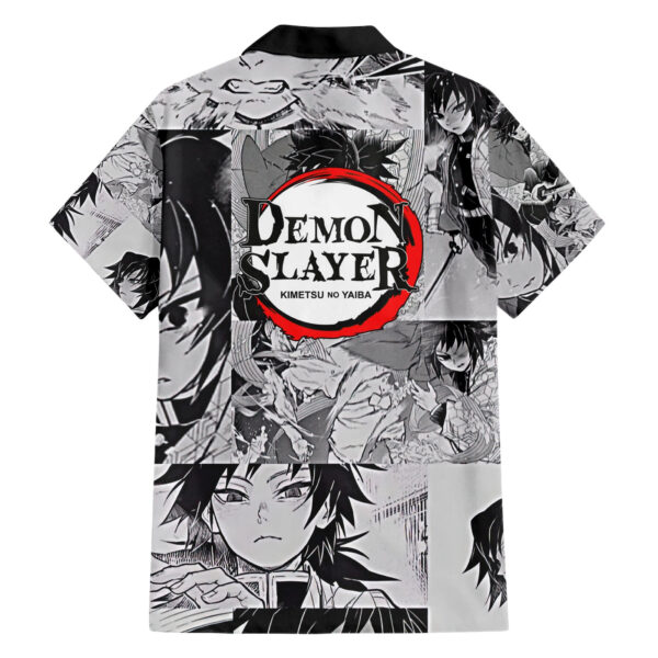 Chemise hawaïenne Giyu Tomioka Demon Slayer style manga mixé - Maison Otaku – Image 2
