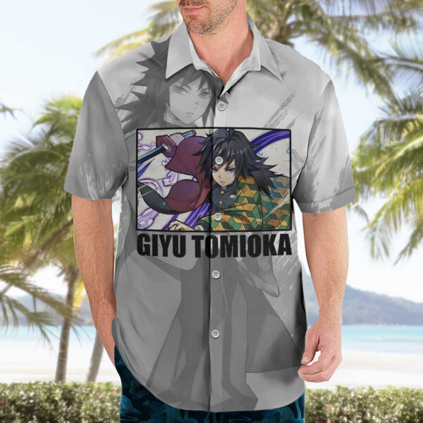 Chemise hawaïenne Giyu Tomioka Demon Slayer - Maison Otaku – Image 3