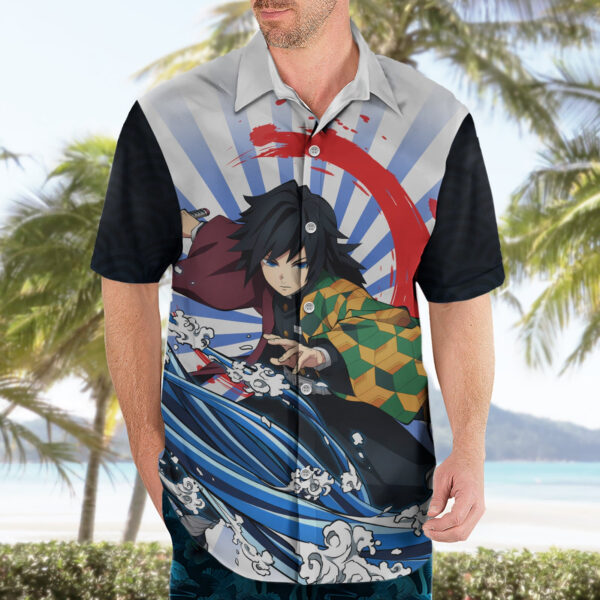 Chemise hawaïenne Giyuu Tomioka Demon Slayer - Maison Otaku – Image 3