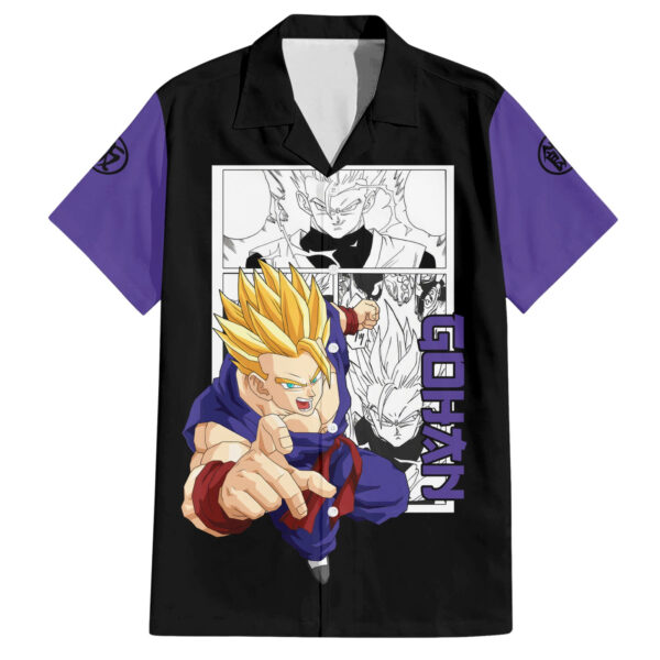 Chemise hawaïenne Gohan SSJ2 adulte Dragon Ball motif manga - Maison Otaku