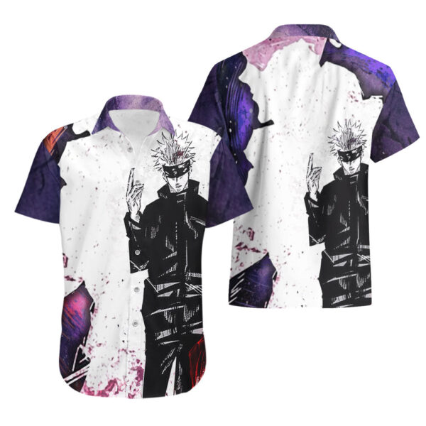 Chemise hawaïenne Gojo Satoru Jujutsu Kaisen ombre Void Infini - Maison Otaku