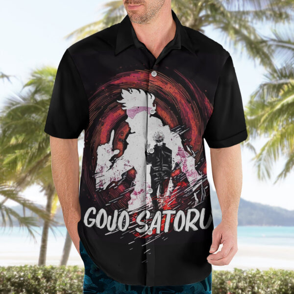 Chemise hawaïenne Gojo Satoru Jujutsu Kaisen galaxie - Maison Otaku – Image 3