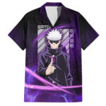 Chemise hawaïenne Gojo Satoru Jujutsu Kaisen aura galaxie – Maison Otaku