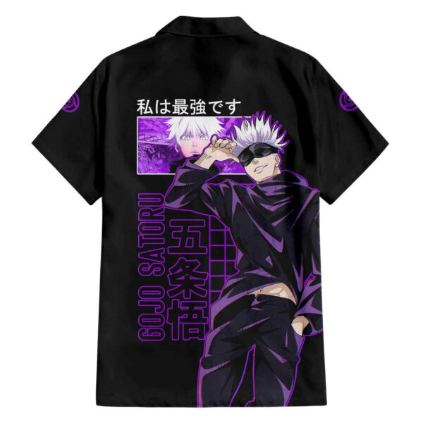 Chemise hawaïenne Gojo Satoru Sensei Jujutsu Kaisen art japonais - Maison Otaku – Image 2