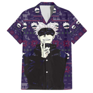 Chemise hawaïenne Gojo Satoru Jujutsu Kaisen Noël - Maison Otaku