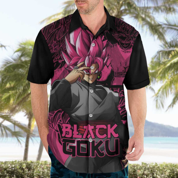Chemise hawaïenne Goku Black Rose Dragon Ball motif manga - Maison Otaku – Image 3