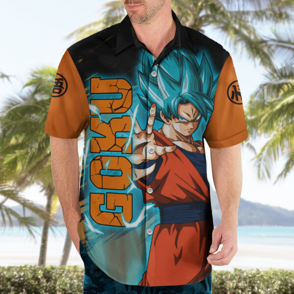Chemise hawaïenne Goku Blue Dragon Ball - Maison Otaku – Image 3
