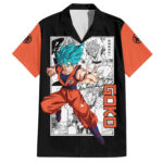 Chemise hawaïenne Goku Blue Dragon Ball motif manga – Maison Otaku