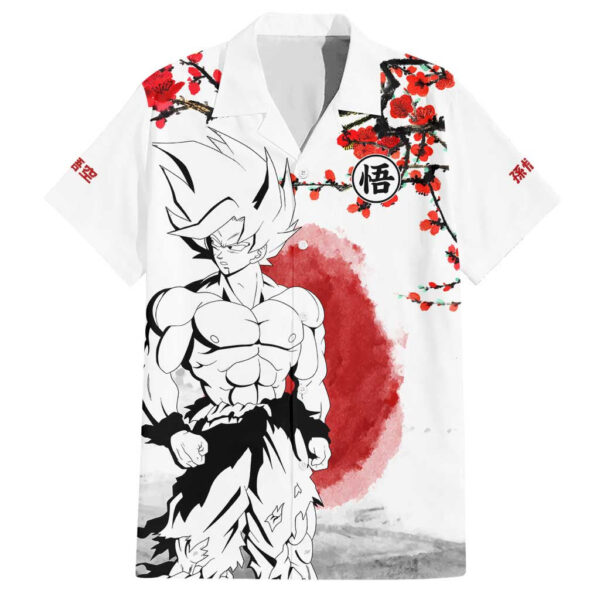 Chemise hawaïenne Goku Dragon Ball fleur de cerisier - Maison Otaku