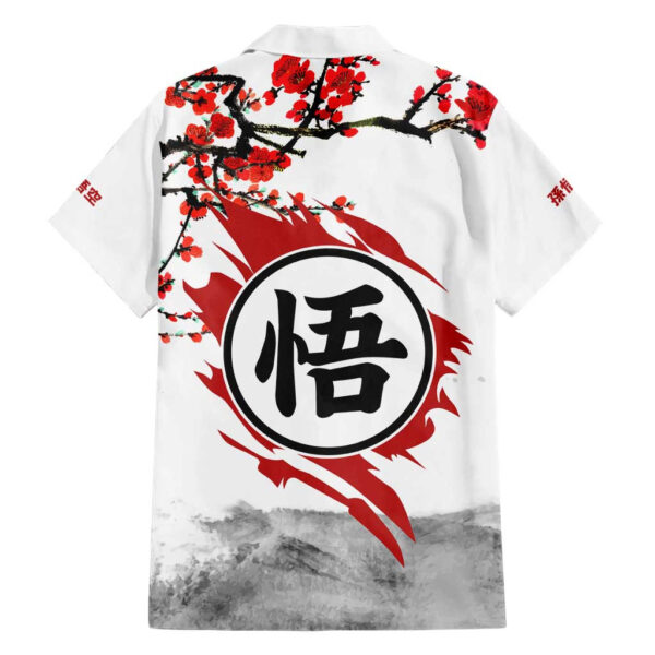 Chemise hawaïenne Goku Dragon Ball fleur de cerisier - Maison Otaku – Image 2