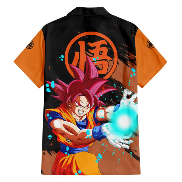 Chemise hawaïenne Goku Super Saiyan God - Maison Otaku – Image 2