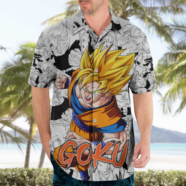 Chemise hawaïenne Goku Super Saiyan 2 Dragon Ball - Maison Otaku – Image 3