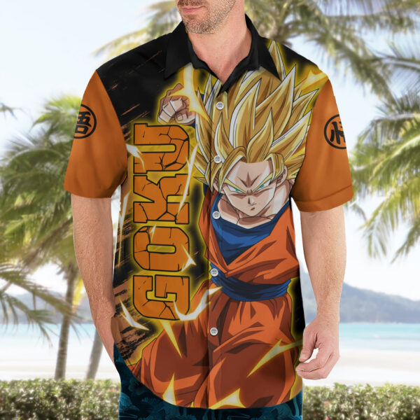 Chemise hawaïenne Goku Super Saiyan Dragon Ball - Maison Otaku – Image 3