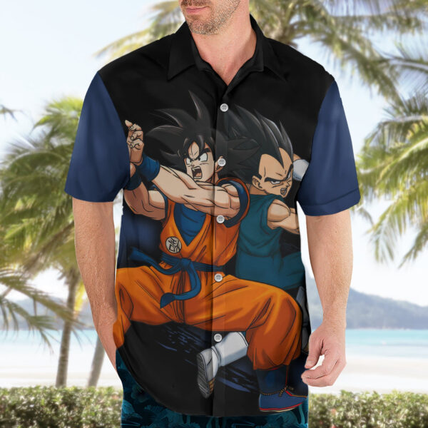 Chemise hawaïenne Goku & Vegeta Super - Maison Otaku – Image 3