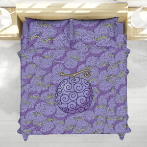 Housse De Couette One Piece Fruit Gomu Gomu no Mi Parure de lit Ensemble De Literie