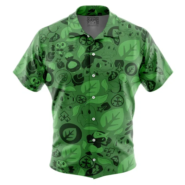 Chemise hawaïenne Pokémon Plante - Maison Otaku