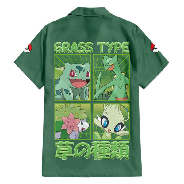 Chemise hawaïenne Pokémon type Plante - Maison Otaku – Image 2
