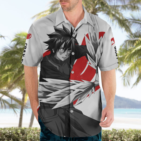Chemise hawaïenne Gray Fullbuster silhouette - Maison Otaku – Image 3