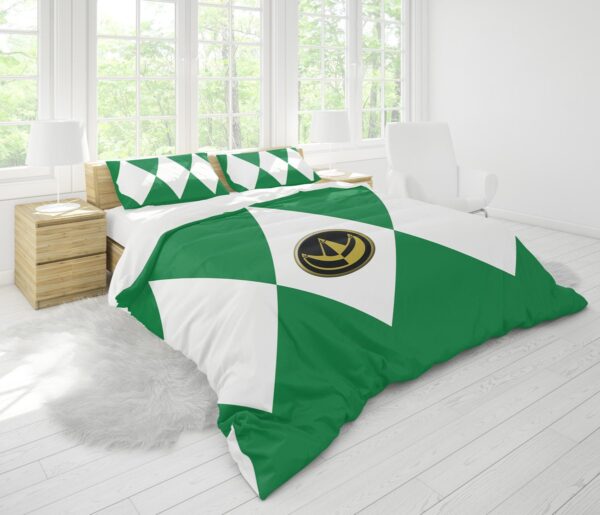 Housse De Couette Ranger Vert Mighty Morphin Power Rangers Parure de lit Ensemble De Literie – Image 2