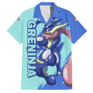 Chemise hawaïenne Greninja Pokémon Anime - Maison Otaku