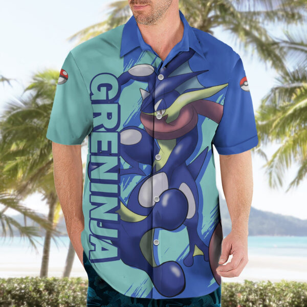 Chemise hawaïenne Greninja Pokémon Anime - Maison Otaku – Image 3