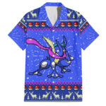 Chemise hawaïenne Greninja Pokémon Noël pixel – Maison Otaku