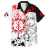 Chemise hawaïenne Griffith noir & blanc grunge - Maison Otaku